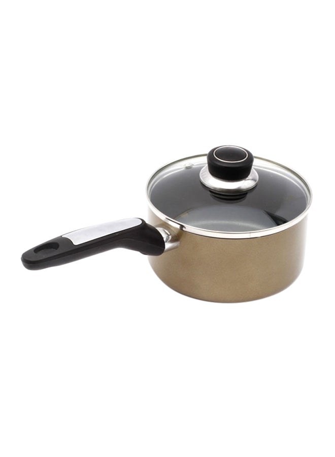 Royalford - Saucepan With Lid Beige/Black 16cm - Image 1