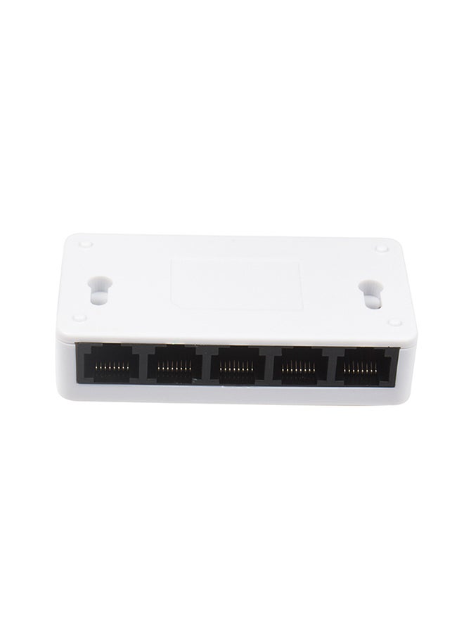 Generic 5-Port Fast Ethernet Network Switch White  - Image 3