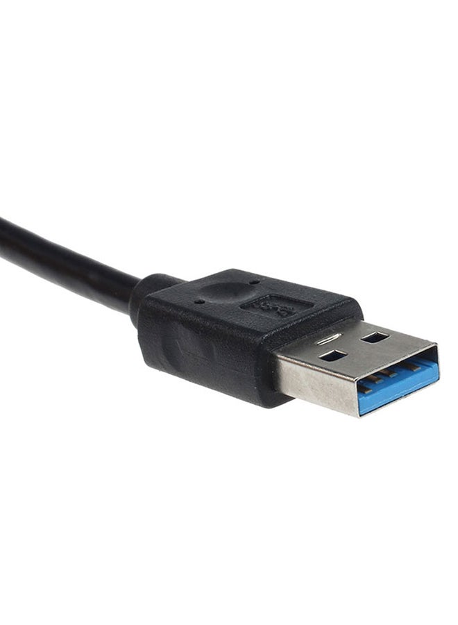 مقسِّم عالي السرعة مزود بأربعة منافذ USB أسود - Image 4
