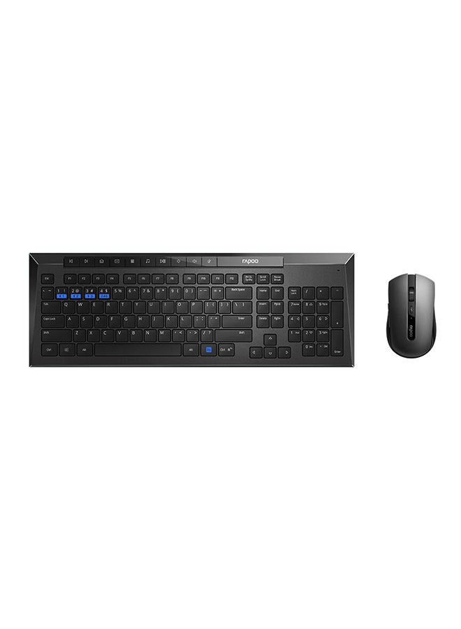 Generic Wireless Desktop Keyboard Mouse Combo Black  - Image 1