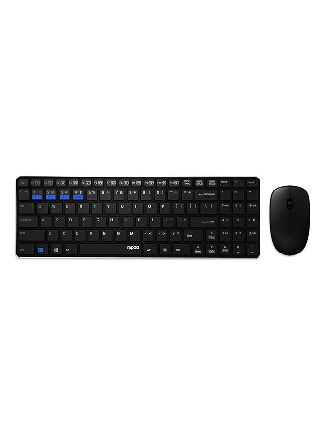 Generic Wireless Desktop Keyboard Mouse Combo Black  - Image 1