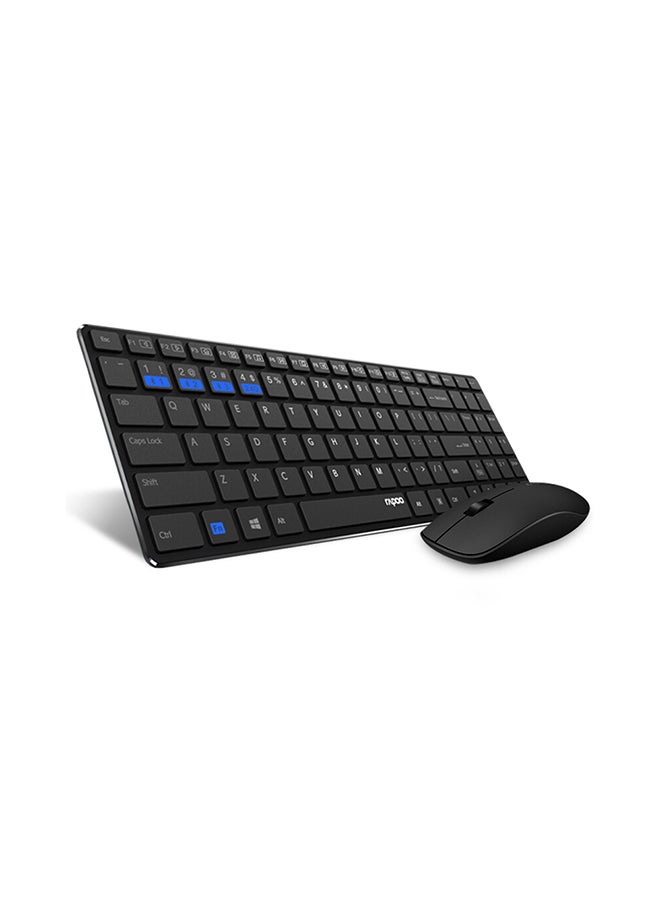 Generic Wireless Desktop Keyboard Mouse Combo Black  - Image 2