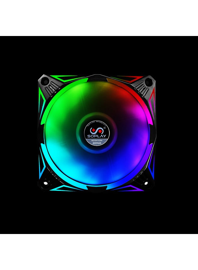 4-Pin RGB Radiator PC Case Fan Multicolour  - Image 4