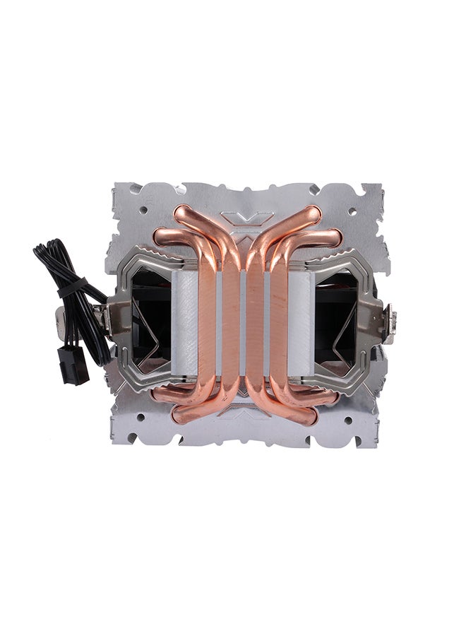 Generic Dual CPU Cooler Fan With 4-Heatpipe Red  - Image 3