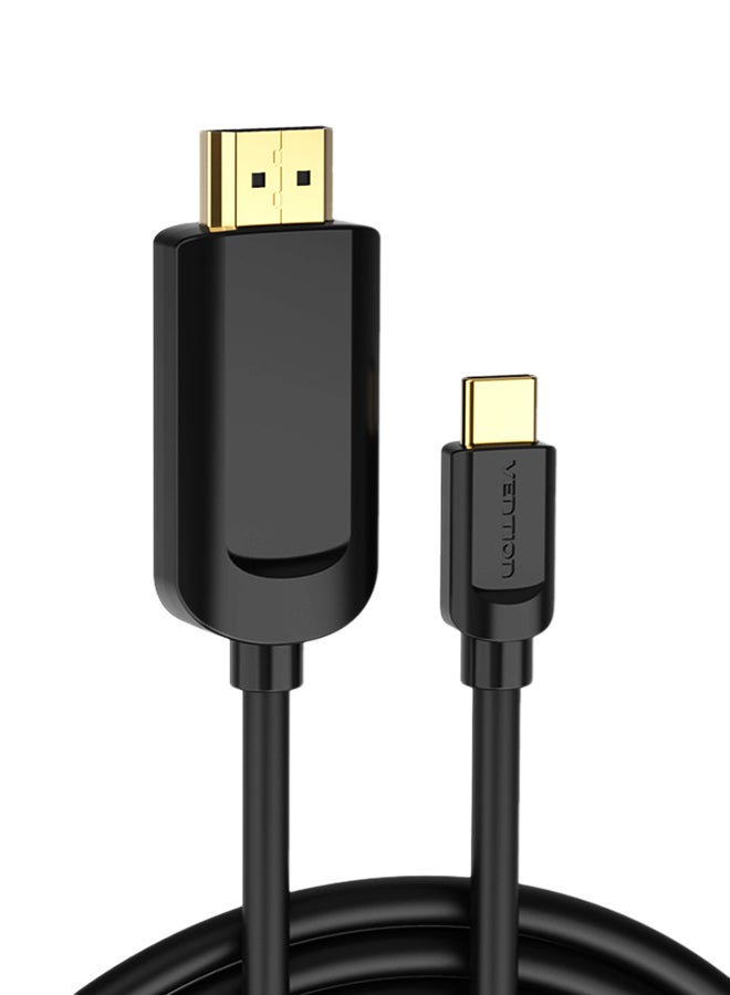 Type-C Port To HDMI Cable Black - Image 1