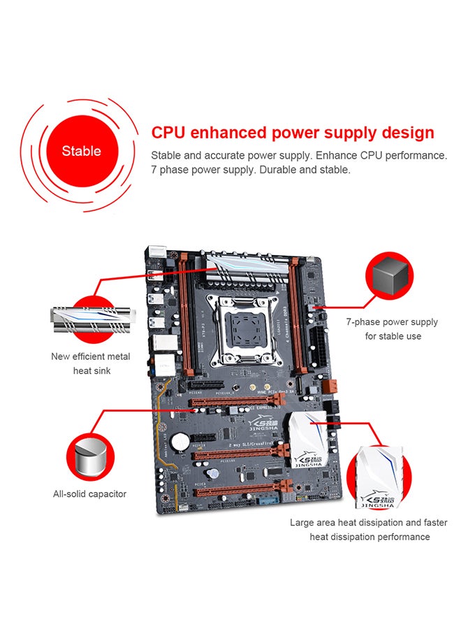 Jingsha X79P3 Motherboard Compatible With LGA 2011 Socket Black  - Image 3