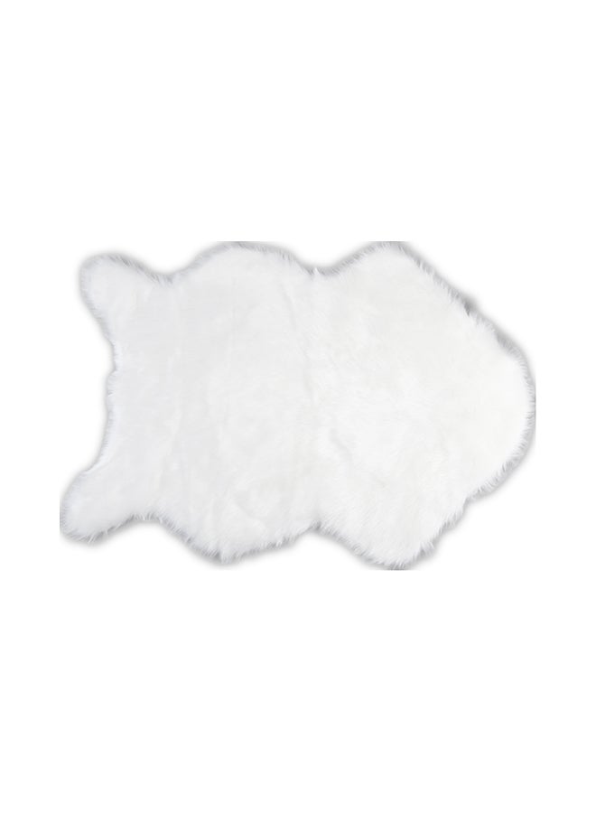 Faux Sheepskin Warm Chair Hairy Carpet Fluffy Rug White 60x90cm  - Image 1