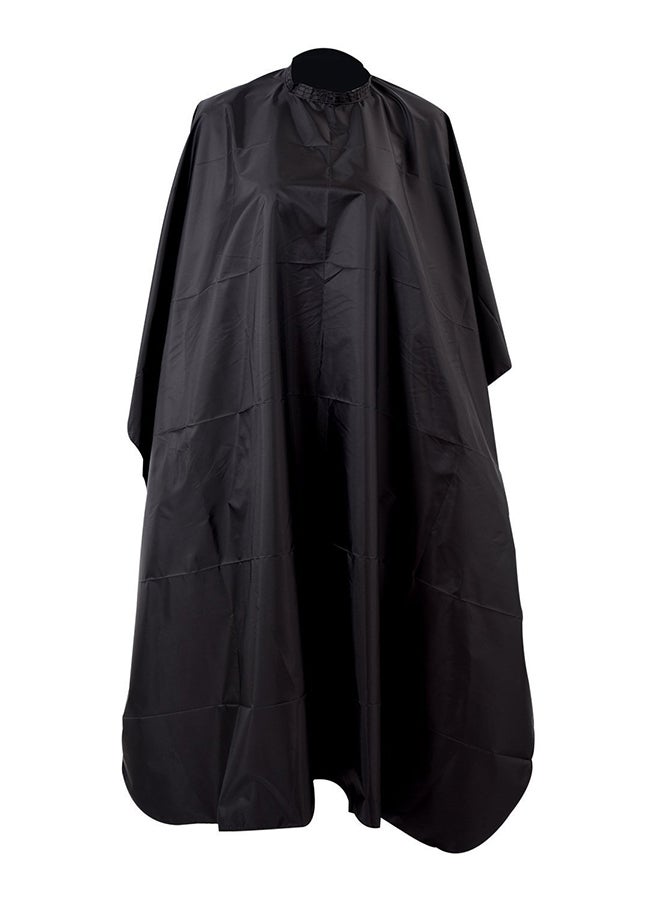 Waterproof Hair Cutting Coloring Styling Cloth Barber Gown Black 120x150cm - Image 1