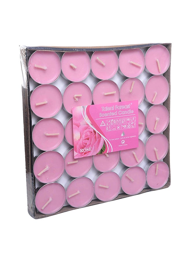 يولان مجموعة الشموع المعطرة مكونة من 50 قطعة وردي 7 x 7بوصة - Image 1