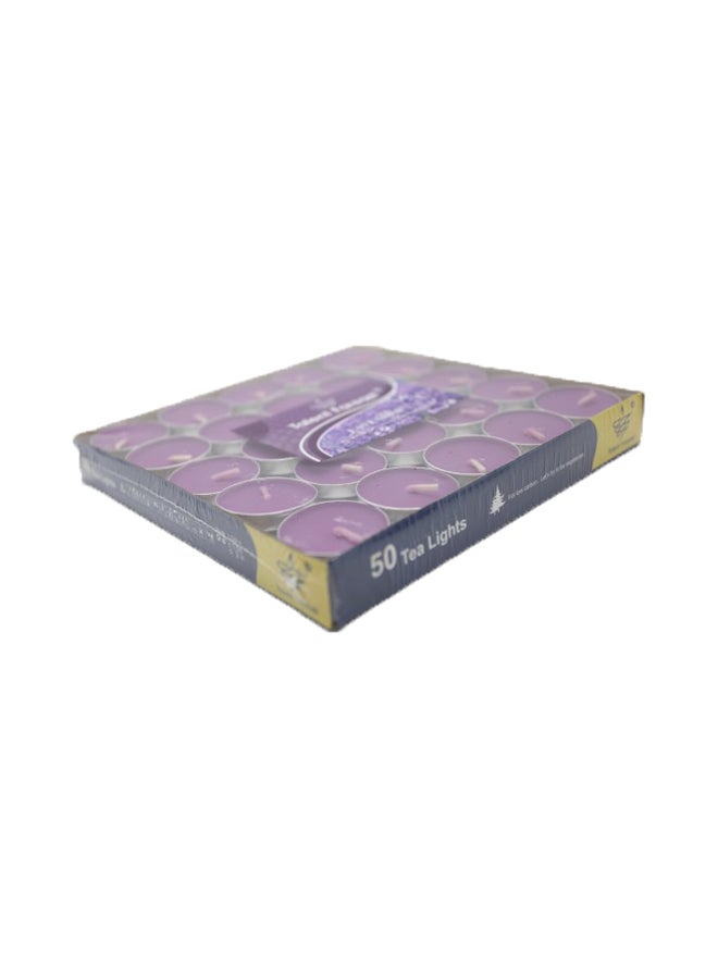 يولان طقم شموع صغيرة معطرة مكون من 50 قطعة أرجواني 7x7بوصة - Image 2