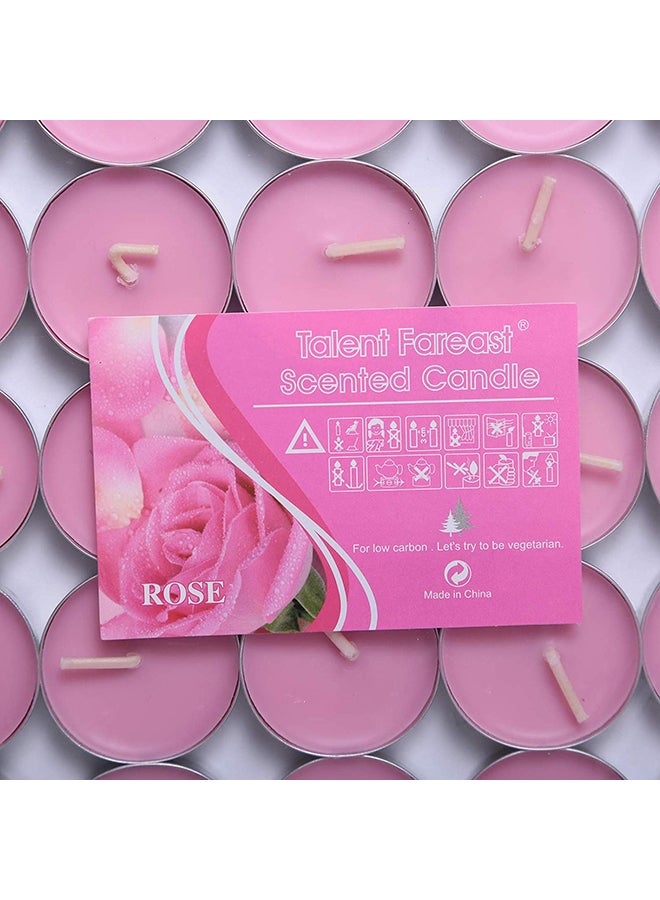 يولان مجموعة الشموع المعطرة مكونة من 50 قطعة وردي 7 x 7بوصة - Image 3