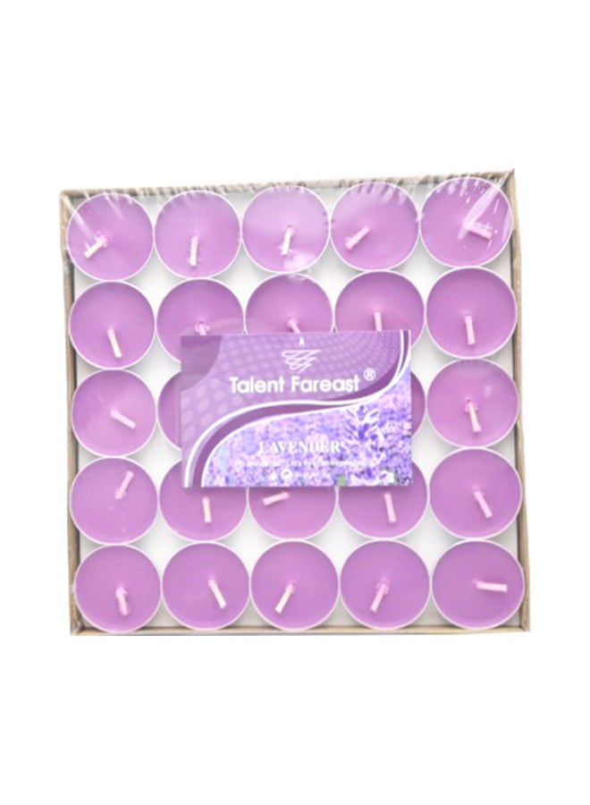 يولان طقم شموع صغيرة معطرة مكون من 50 قطعة أرجواني 7x7بوصة - Image 1