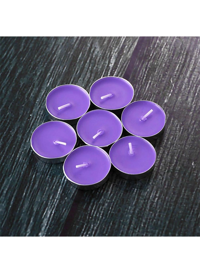 يولان طقم شموع صغيرة معطرة مكون من 50 قطعة أرجواني 7x7بوصة - Image 3