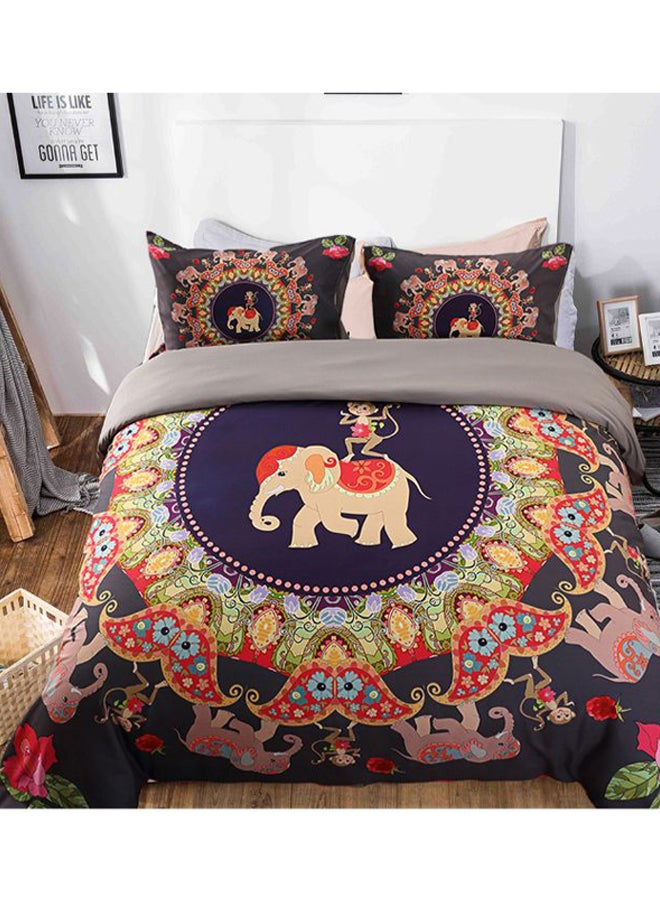 طقم غطاء لحاف مطبوع microfiber متعدد الألوان