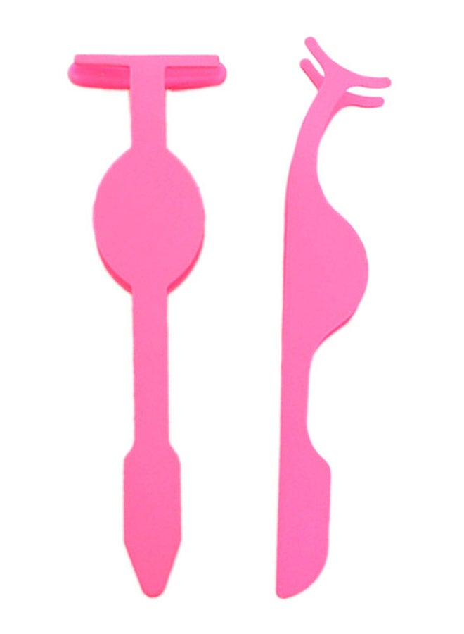 Eyelash Curler With Tweezer Pink