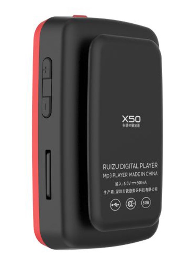 رويزو مشغل أصوات MP3/MP4 بتقنية الهاي فاي موديل X50 RUIZU X50 أحمر وأسود - Image 2