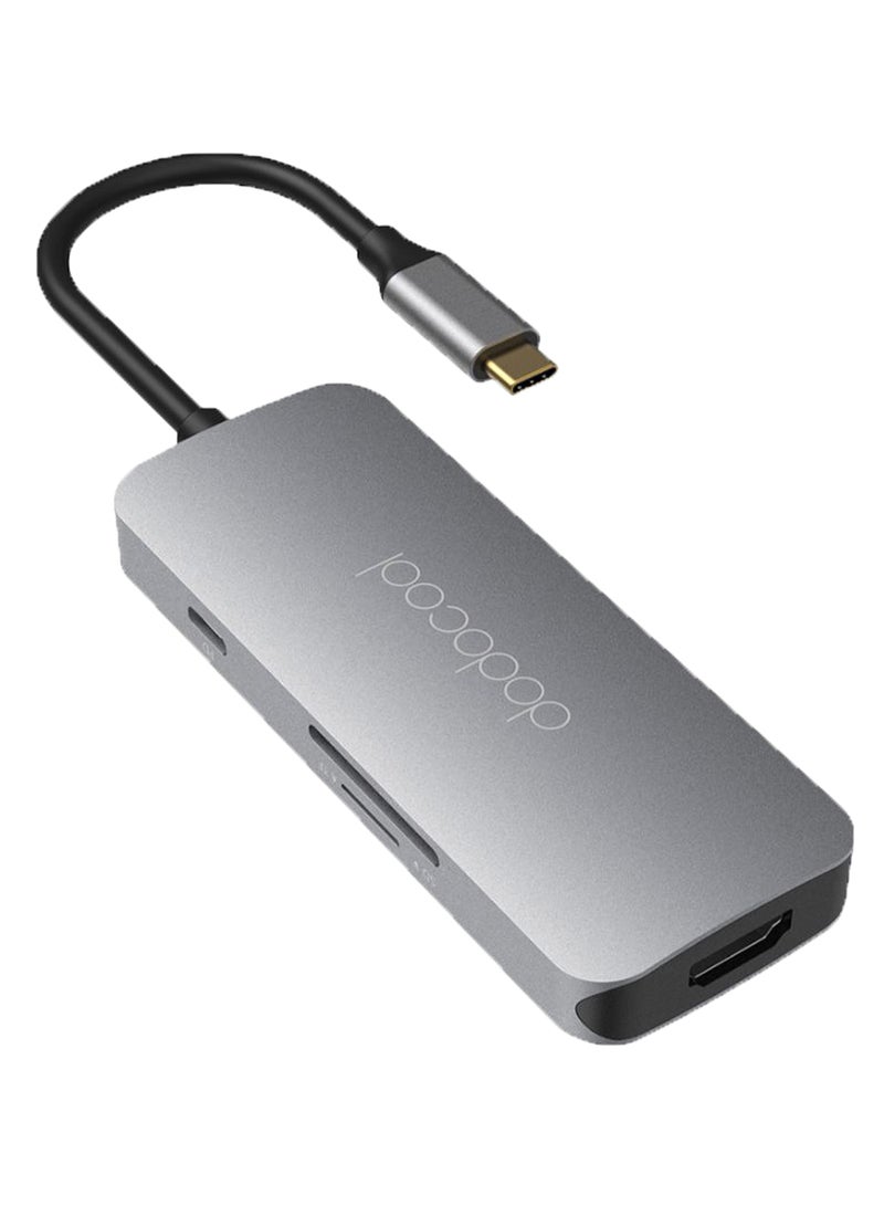 dodocool - 7-In-1 Multifunction USB-C Hub Grey - Image 1