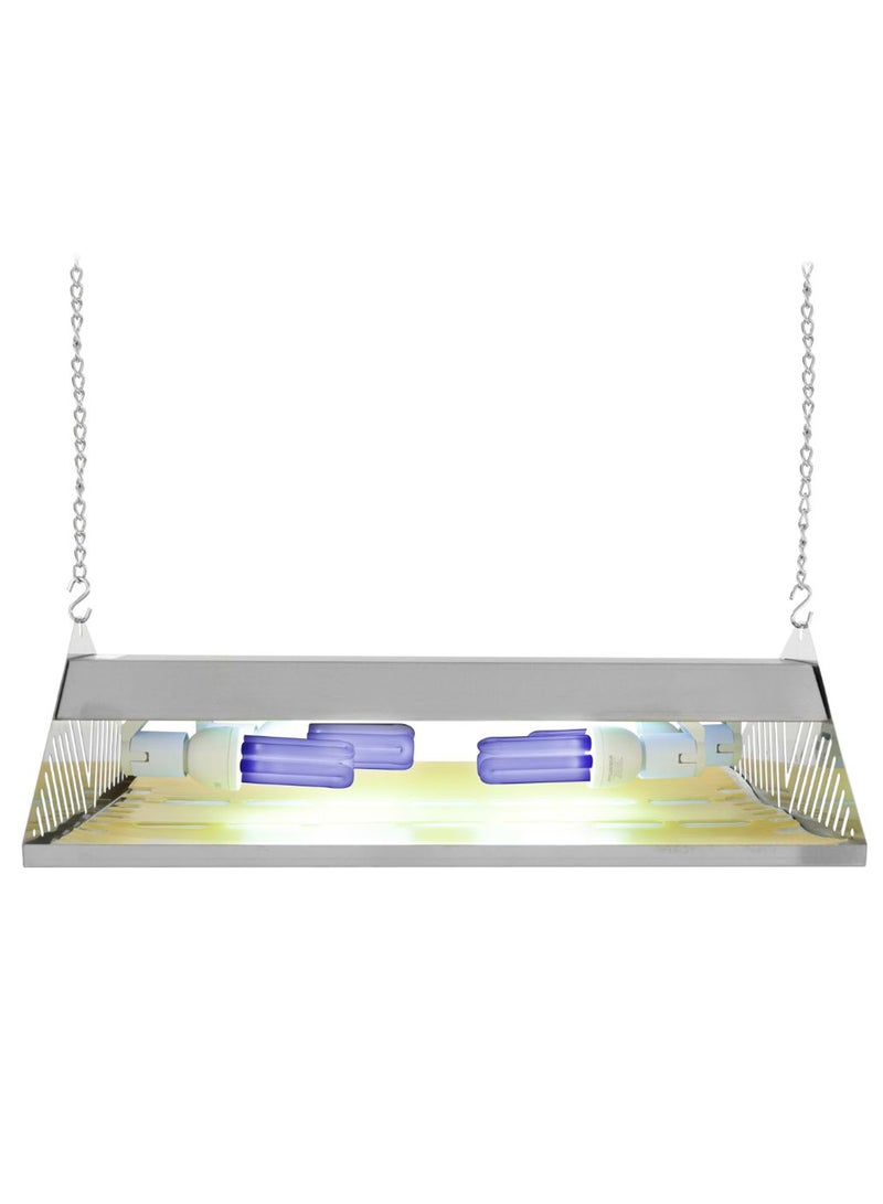 Electric Fly Insect Trap UV Lamp Bug Zapper Silver