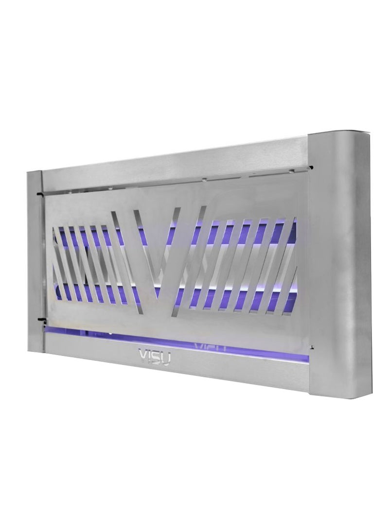Electric Fly Insect Trap UV Lamp Bug Zapper Silver/Blue