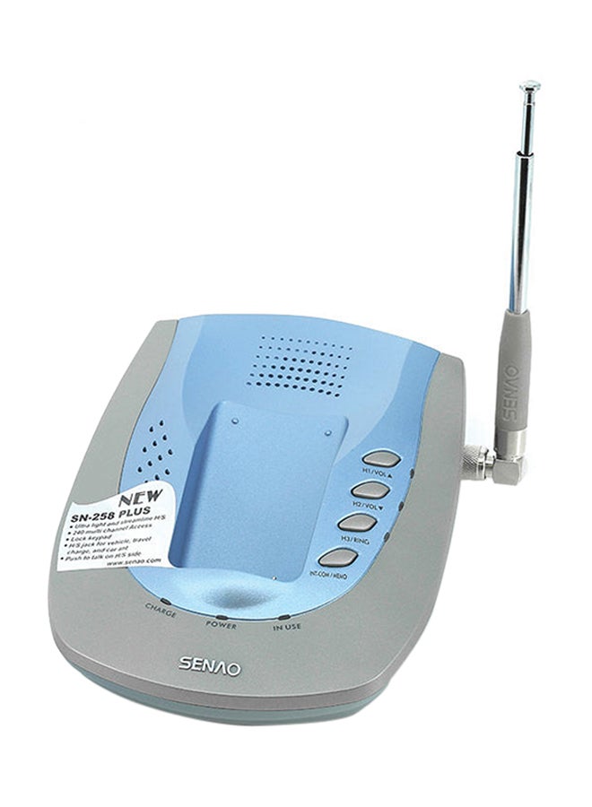 Senao - SN258 Plus Long Range Cordless Phone Grey/Blue - Image 1