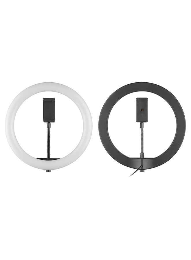 LED Video Ring Light With Phone Holder Ball Head Adapter White/Black - Image 2