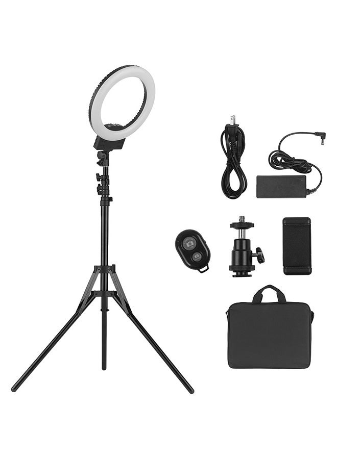 Portable LED Video Ring Studio Light Black/White - Image 1