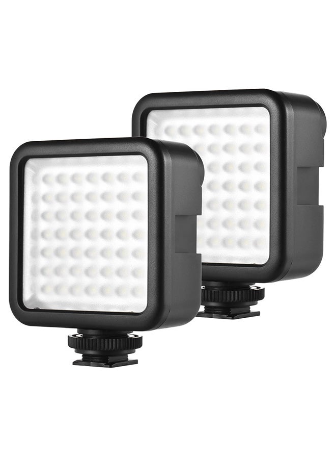 أندوير طقم مصباح لوحي LED صغير للكاميرا مكون من قطعتين أسود/ أبيض - Image 1