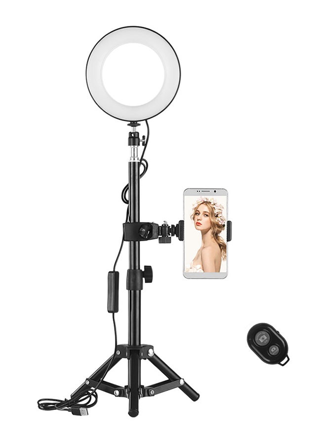 Professional Mini LED Desktop Ring Light Black/White - Image 1