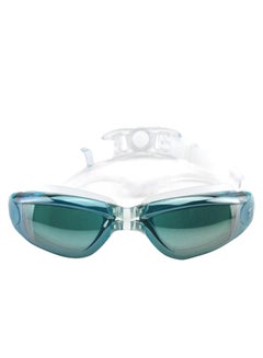 Generic Anti-Fog Conjoined Earplug Swimming Goggles 