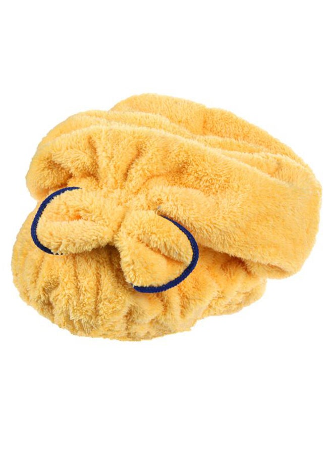 Quickly Dry Hair Bath Towel Yellow 9.5inch