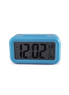 LCD Display Backlight Calendar Battery Digital Alarm Clock Blue