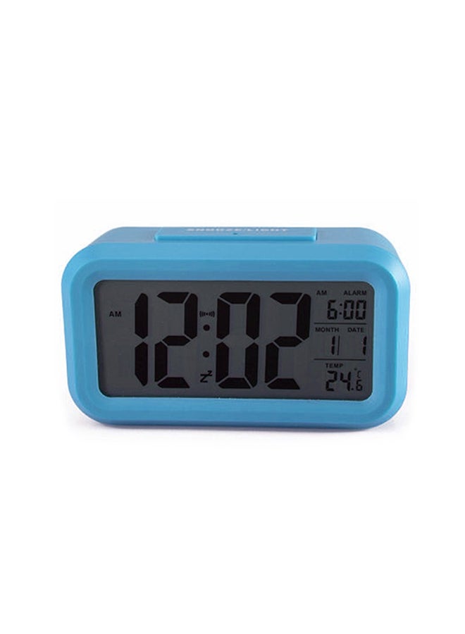 Generic - LCD Display Backlight Calendar Battery Digital Alarm Clock Blue - Image 1