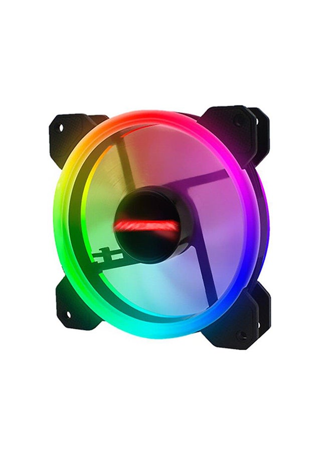 Generic 12CM Round Shape RGB Case Desktop Computer Water Cooling Fan Multicolour  - Image 1
