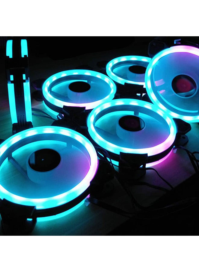 Generic 12CM Round Shape RGB Case Desktop Computer Water Cooling Fan Multicolour  - Image 2