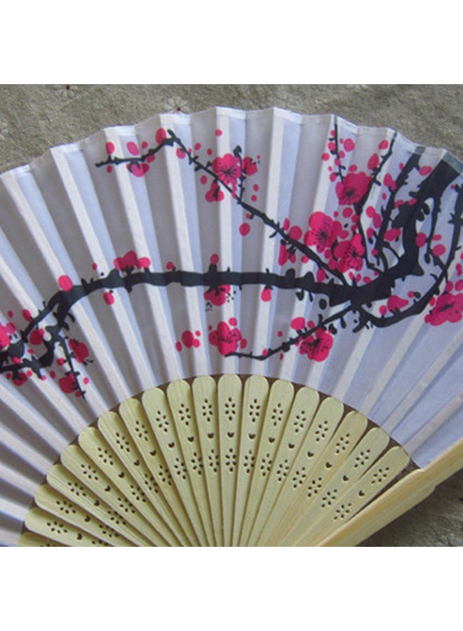 Chinese Vintage Style Flower Folding Hand Fan Multicolour 10x10x10centimeter - Image 5
