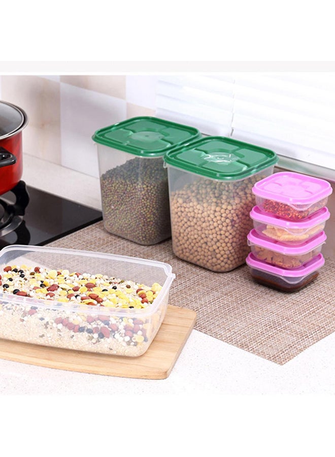 Generic 17-Piece Microwave Sealed Food Storage Box Set Green 14x14x16-12x12x14-23x16x8-14x14x6-12x12x4-12x8-4-9x9x4cm  - Image 4
