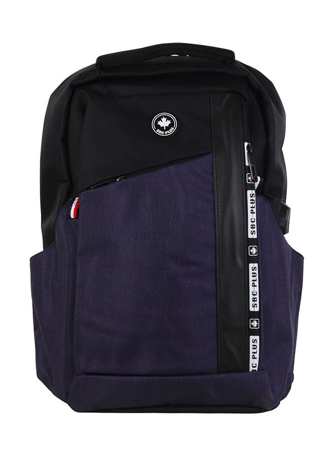 SBC - Backpack With USB Port And Pencil Case Blue/Black - Image 1