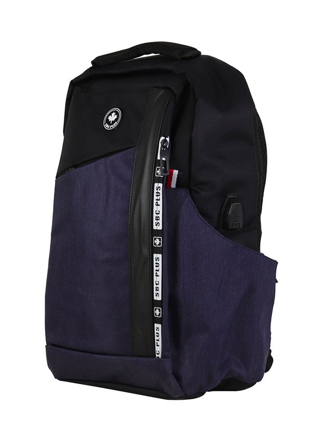 SBC - Backpack With USB Port And Pencil Case Blue/Black - Image 1