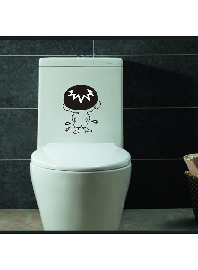 ملصق جداري بتصميم زهور للمطبخ والحمام أسود 28سم - Image 2