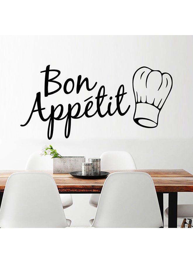 Restaurant Chef Hat Wall Sticker Black 61cm - Image 1