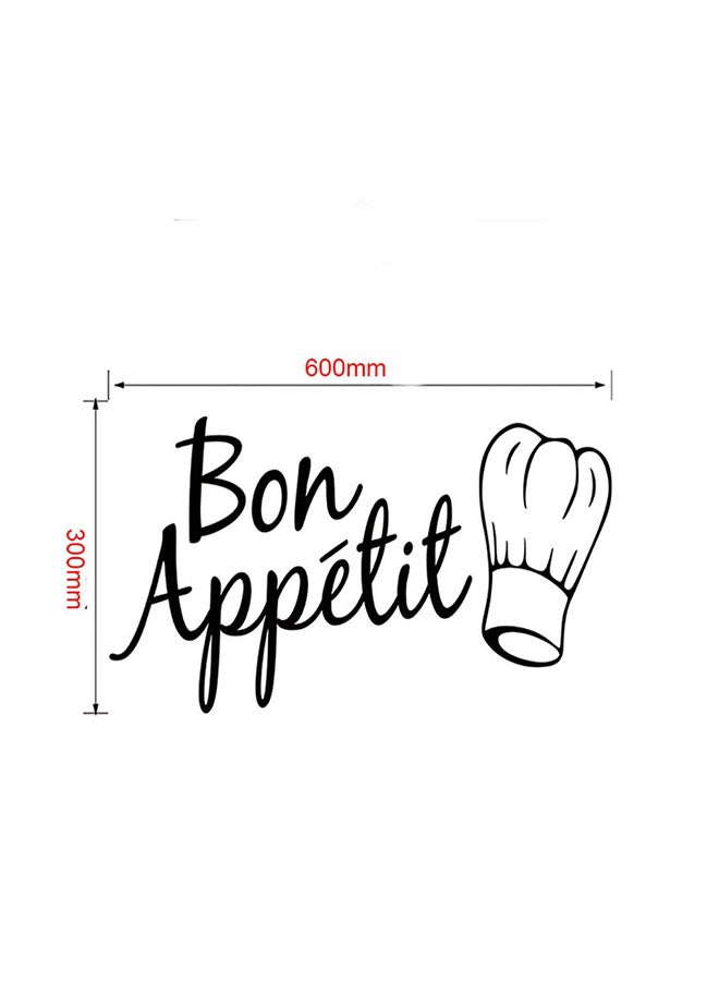 Restaurant Chef Hat Wall Sticker Black 61cm - Image 2