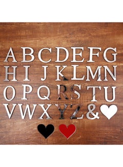 Acrylic Mirror English Letters Wall Sticker Silver 11centimeter