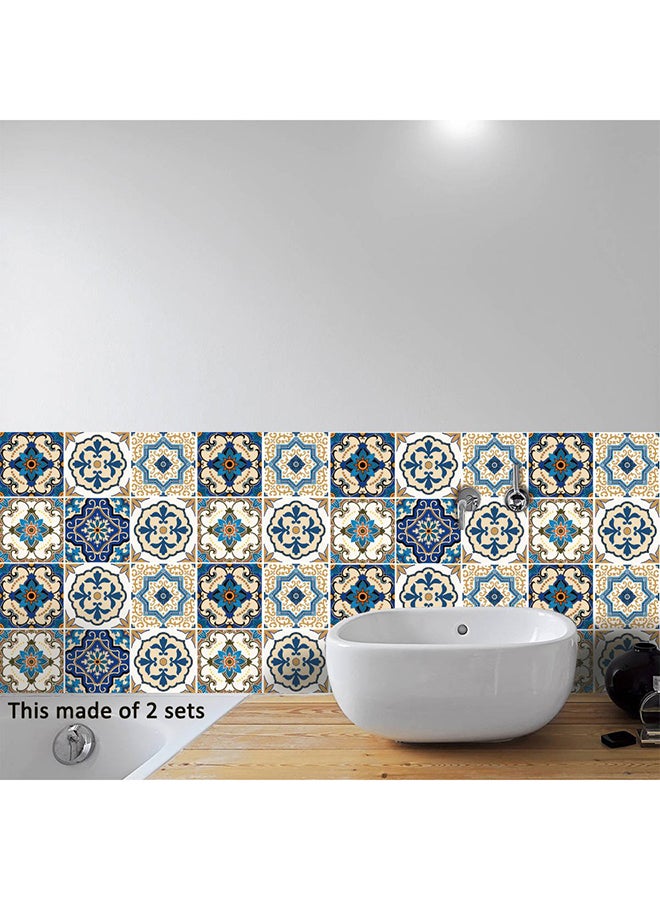 10 Pcs Creative Art Deco Bedroom Living Room Kitchen Tile Sticker Multicolour 15cm - Image 2