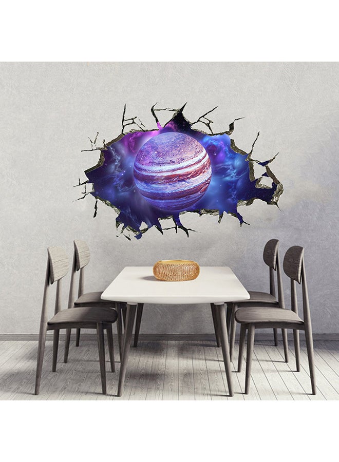 Generic - 3D Broken Wall Galaxy Planet Wall Sticker Multicolour 6cm - Image 1