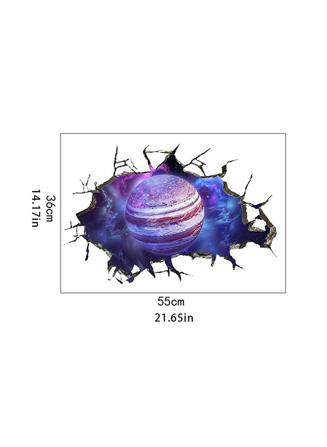 Generic - 3D Broken Wall Galaxy Planet Wall Sticker Multicolour 6cm - Image 1