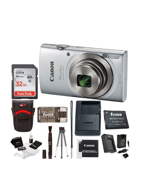 PowerShot ELPH 180 Point And Shoot Digital Camera With Accessories