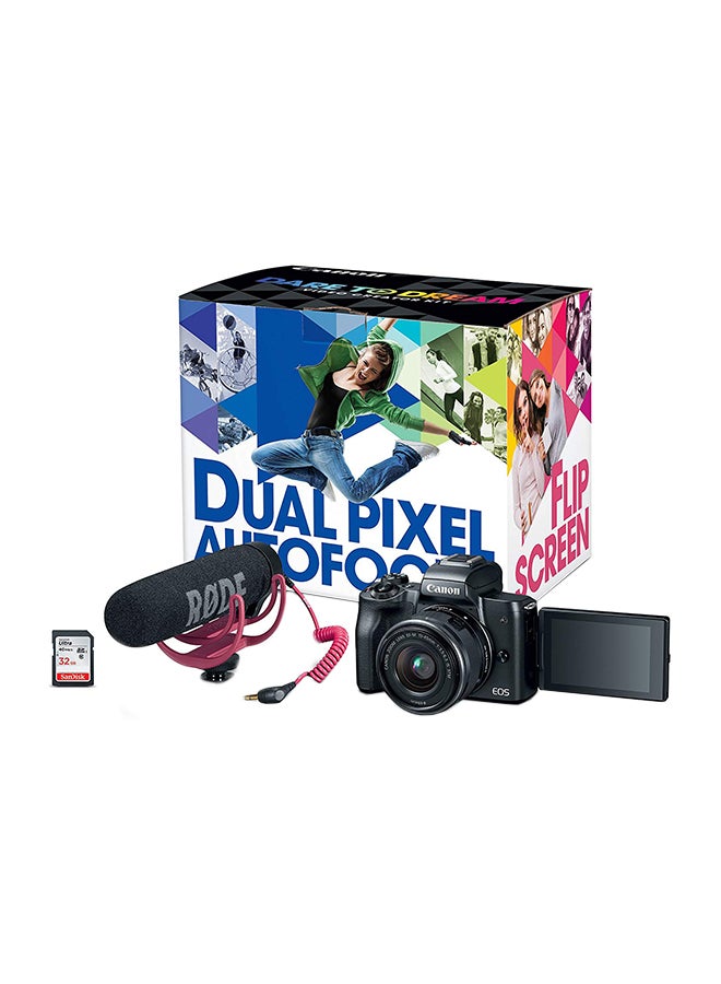 EOS M50 4K 25MP Mirrorless Digital Camera With 15-45mm Lens And Video Creator Kit
