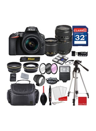 D5600 Dslr With Af-P Dx Nikkor 18-55Mm F/3.5-5.6G Vr Lens + Tamron 70-300Mm F/4-5.6 Di Ld Macro Autofocus 24.2Mp,Built-In Wi-Fi, Nfc,tooth And Accessory Bundle - v1564056253/N28651409A_1