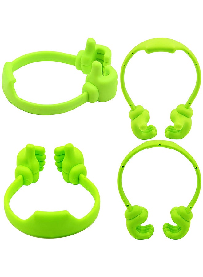 جينتيك حامل للتابلت والهاتف الذكي بتصميم إصبع إبهام وبنمط مرن يناسب جميع الأجهزة أخضر - Image 2