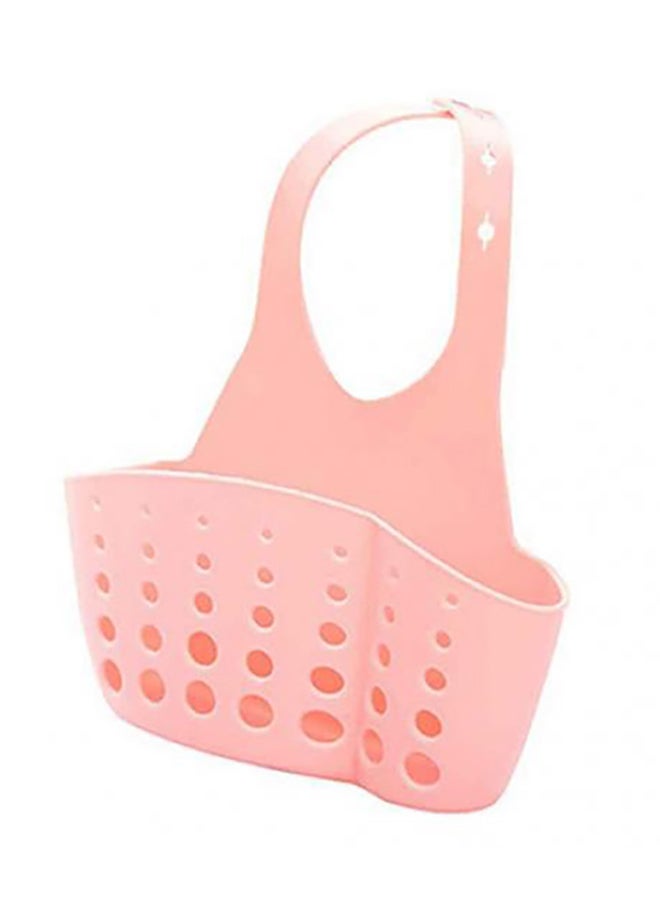 Bluelans Sponge Holder Storage Rack Peach 21 x 12 x 8cm